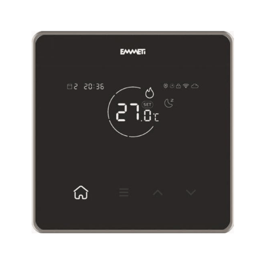 Emmeti Zona Smart Thermostat - Black - UFH Parts & Design Ltd