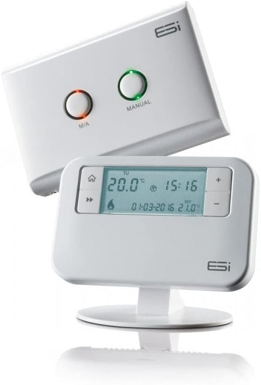 ESI Wireless Programmable Room Thermostat White ESRTP4RF+ - UFH Parts & Design Ltd